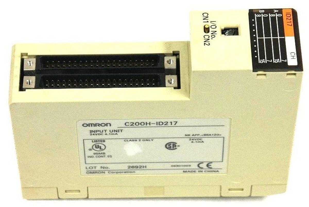 Used OMRON C200H-ID217 INPUT UNIT 24VDC, 4.1mA, C200HID217