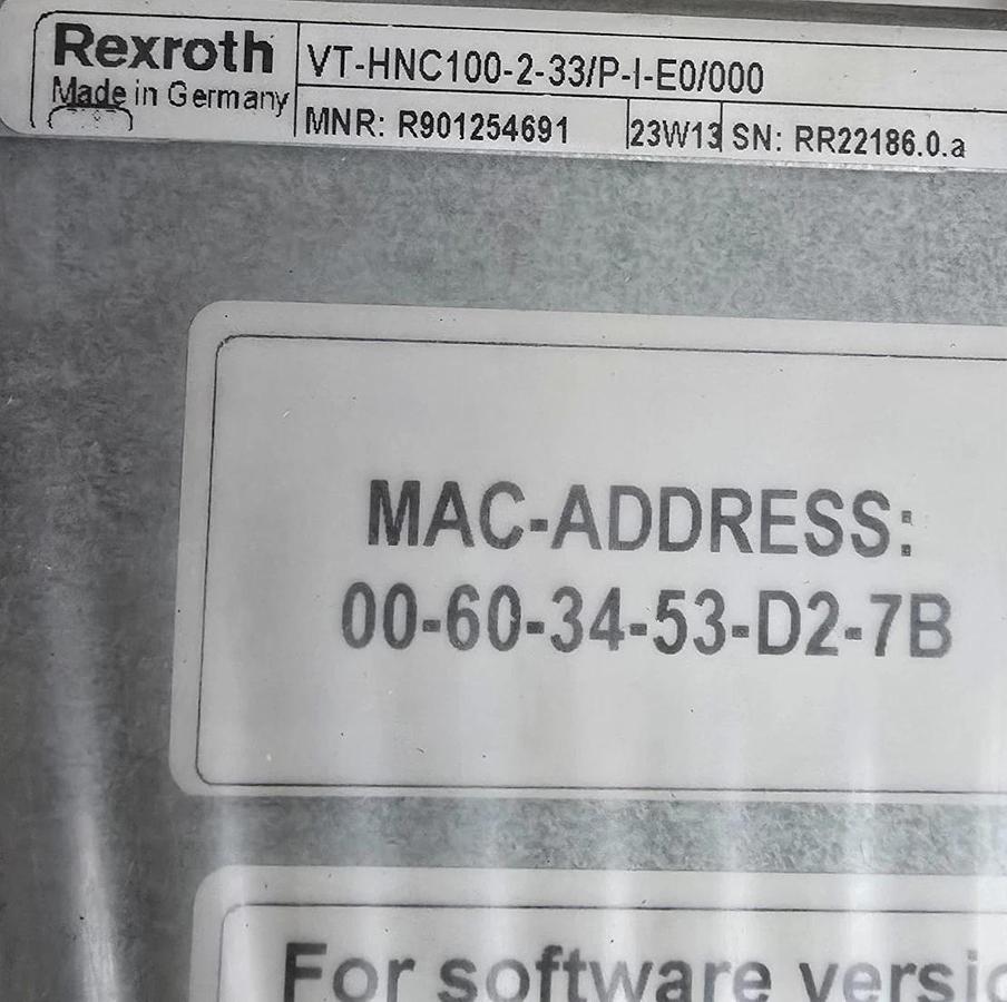 Rexroth VT-HNC100-2-33/P-I-E0/000 Axis Controller R901254691 VT-HNC100-2-3X NSMP