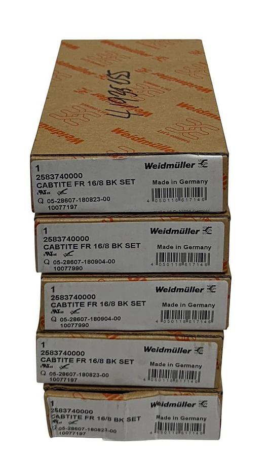 5 WEIDMULLER 2583740000 CABTITE 16/8 BK SET OEM BLACK FRAME NSMP