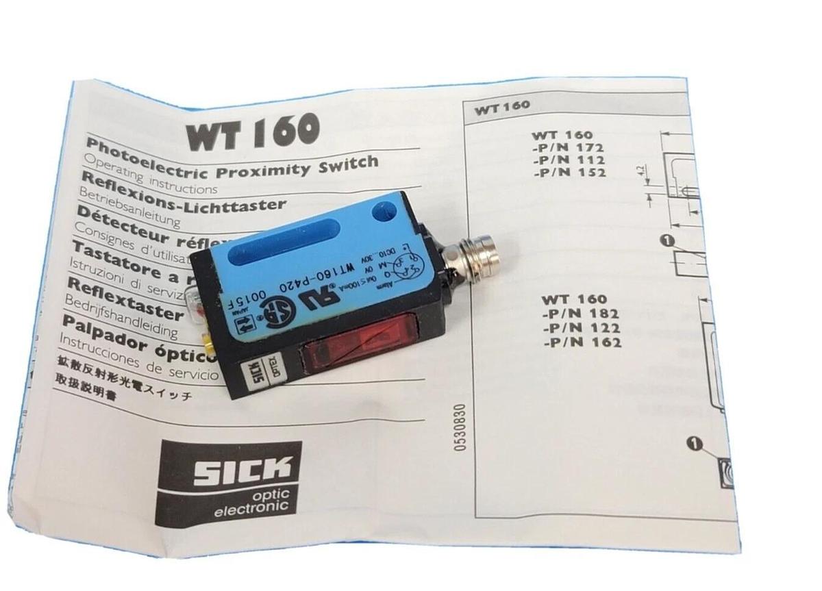 NEW SICK WT160-P420 PHOTOELECTRIC PROXIMITY SENSOR 10-30VDC WT160P420 6 009 520