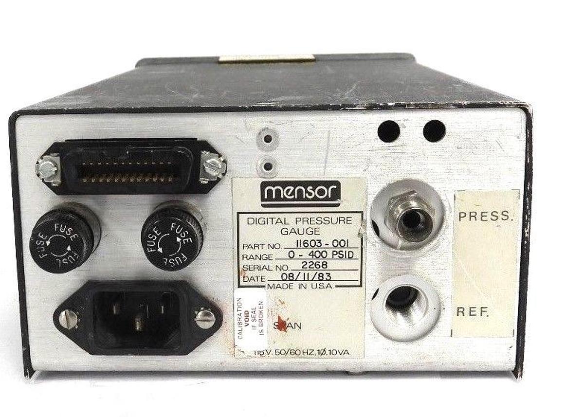 Used MENSOR 11603-001 DIGITAL PRESSURE GAUGE 11603001, 0-400 PSID