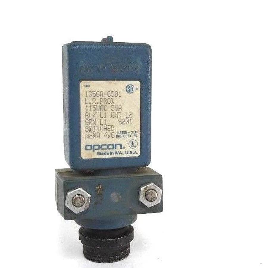Used OPCON 1356A-6501 L.R. PROX. PHOTOELECTRIC 115VAC, 5VA, 1356A6501