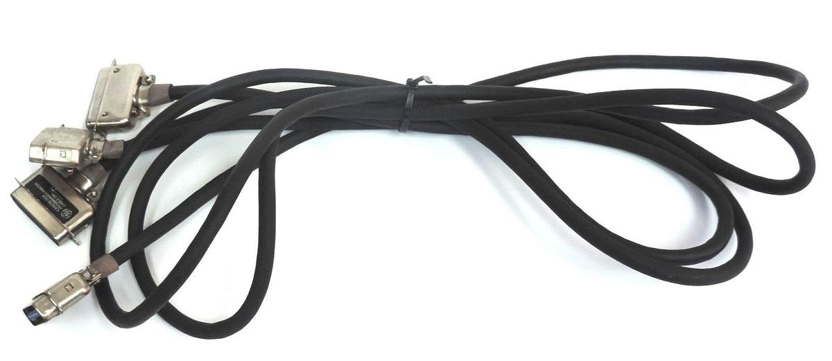 Used LOT OF 2 GE FANUC IC610CBL120A PROGRAMMER-PRINTER CABLE/2M IC610CBL120 CABLES