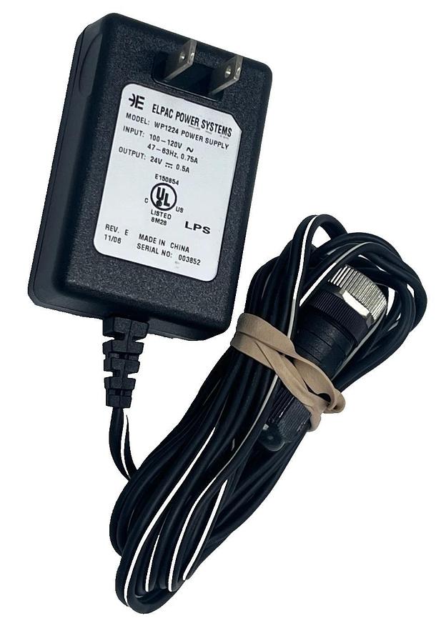 Used ELPAC WP1224 Power Supply AC Adapter 24VDC 0.5A 500mA Wall Wart UL Listed