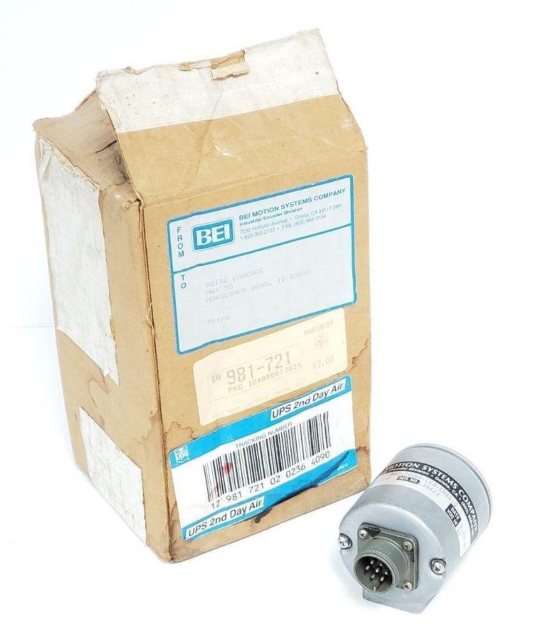 Used NEW BEI MOTION H25E-SB-500-ABZ-7406R-LED-EM16-S ENCODER 924-01002-212 15VDC IN
