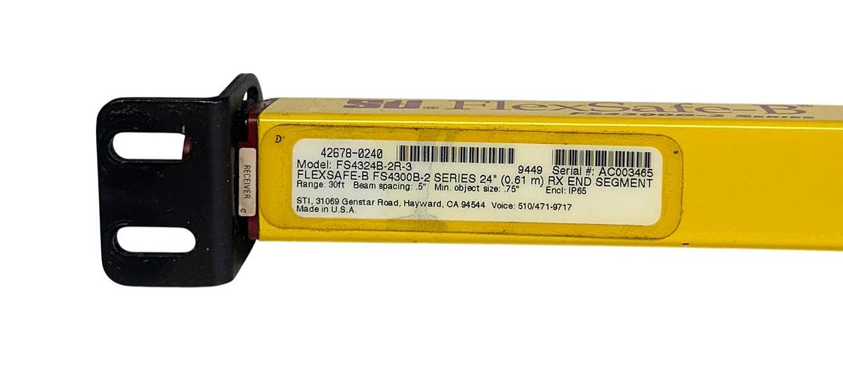 Used STI 42678-0240 / FS4324B-2R-3 FlexSafe-B FS4300B-2 Series RECEIVER 24'' USNP