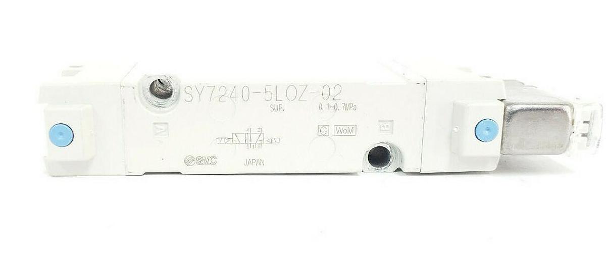 Used SMC SY7240-5LOZ-02 DOUBLE SOLENOID VALVE SY72405LOZ02