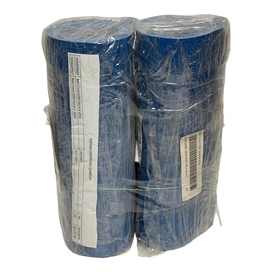 LOT OF 2 Quantum Topping Dispenser Blue Conveyor Belts 105659583 and 105659587