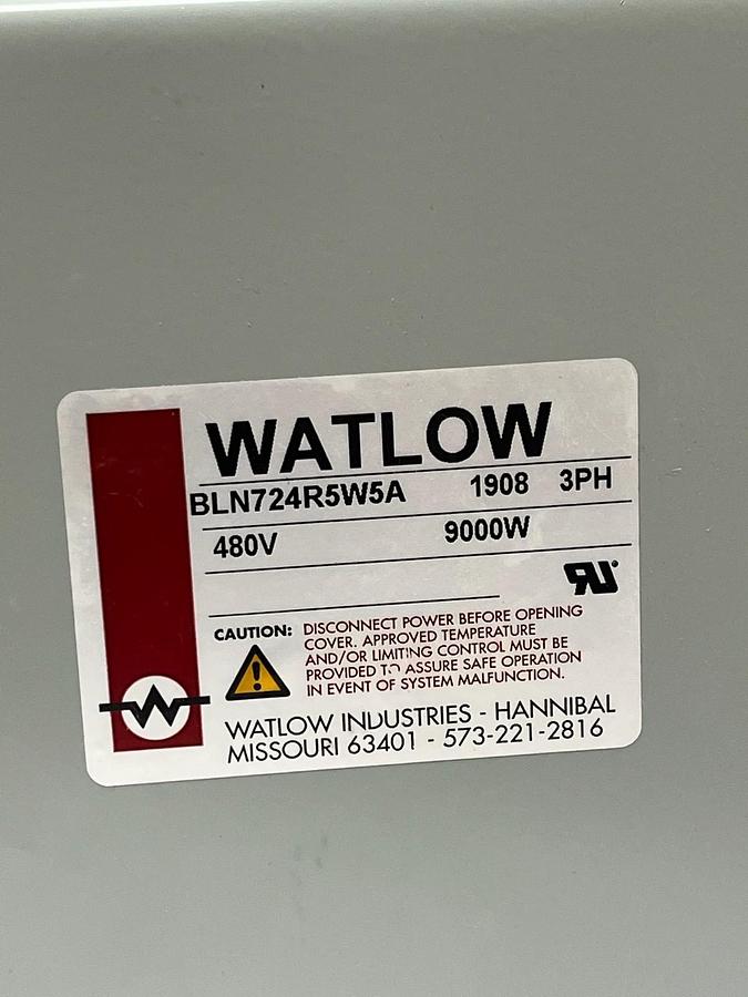 Used Watlow BLN724R5W5A Screw Plug Immersion Heater 480V 9000W 3PH 2.5" NPT - NSMP