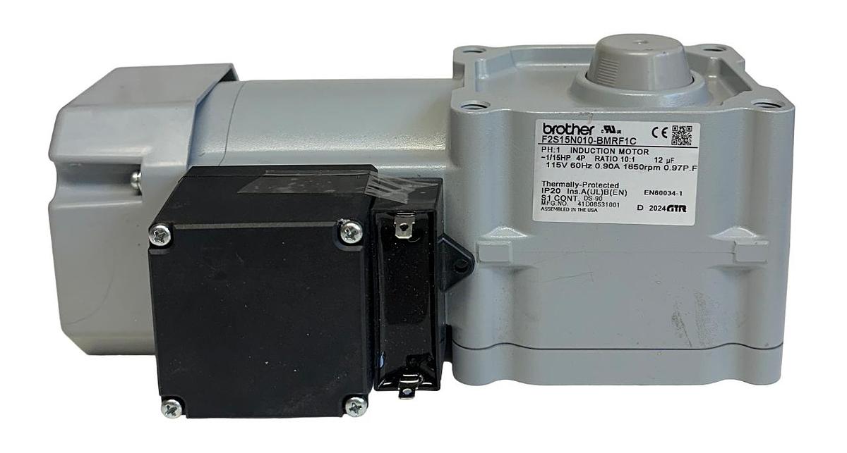 Used BROTHER F2S15N010-BMRF1C / F2S15N010BMRF1C INDUCTION GEARMOTOR 1/15HP 10:1 NSNP
