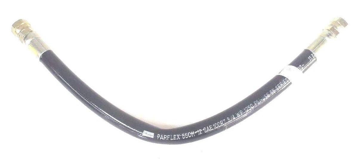 NEW PARKER 550H-12 HYDRAULIC HOSE 26" TOTAL WITH (2) 10655-12-12 3/4" FITTINGS