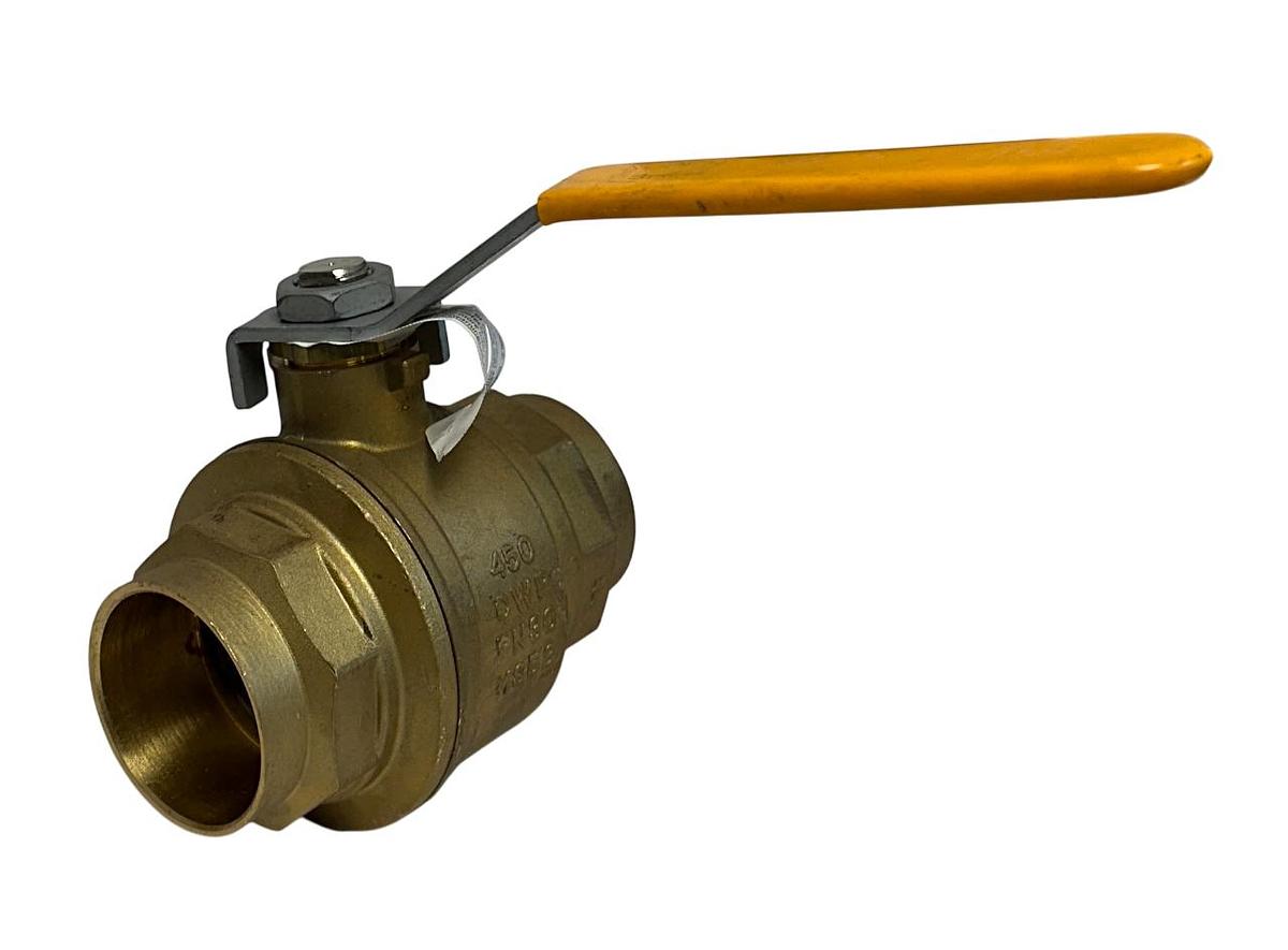 Used RuB INC S.42 / S42 SOLDER-ENDS BALL VALVE 2-1/2'' 450CWP PN30 MS58 BRASS NSNP