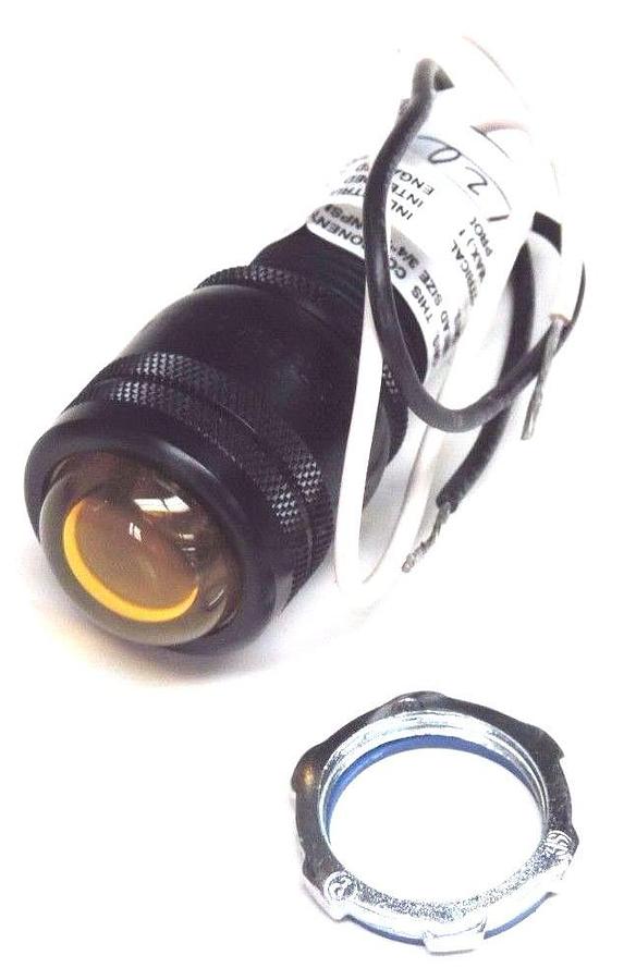 Used NIB ADALET XLSA EXPLOSION PROOF PILOT LIGHT 6W, 120V, 6S6 LAMP