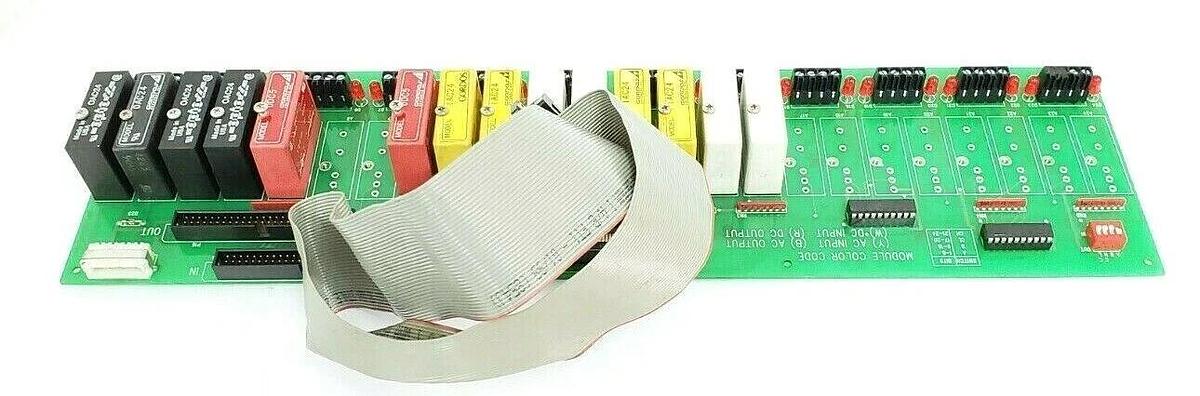 Used COMPUTER BOARDS INC. CK-66-0019 RELAY BOARD COLOR CODED W/ IDC5 IAC24 ODC5 OAC24