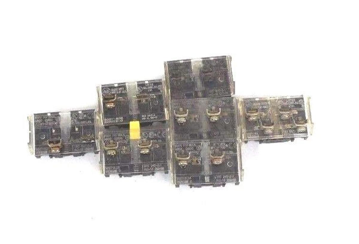 Used LOT OF 7 ALLEN BRADLEY CONTACT BLOCKS 800T-XD1, 800T-XD2, 800T-XD4, 800T-XA