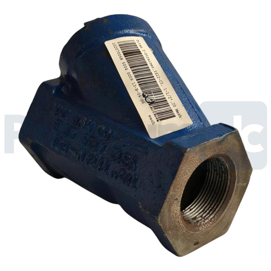 Titan Flow Control YS12-CI Y-Strainer 1-1/2" Threaded 20 Mesh 400 PSI YS12I0150