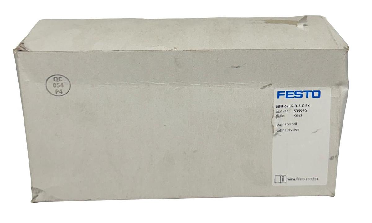 Used NEW FESTO MFH-5/3G-D-2-C-EX / 535970 ELECTRICAL AIR SOLENOID VALVE 5/3 1MPa NSMP