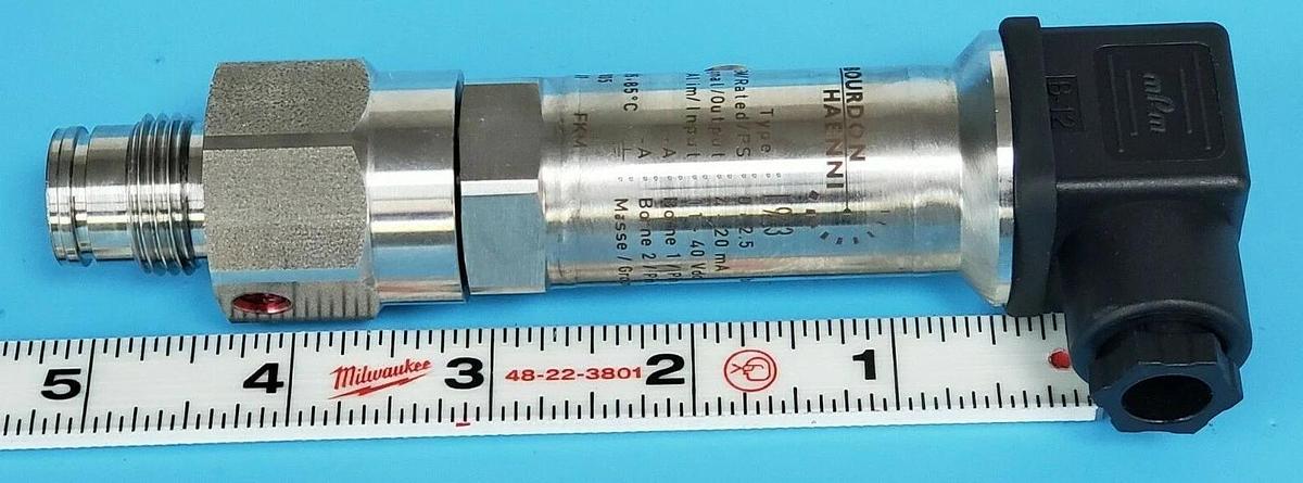 NEW BOURDON HAENNI TYPE: E923 PRESSURE TRANSMITTER 0-2.5 BAR 4-20mA 11-40VDC