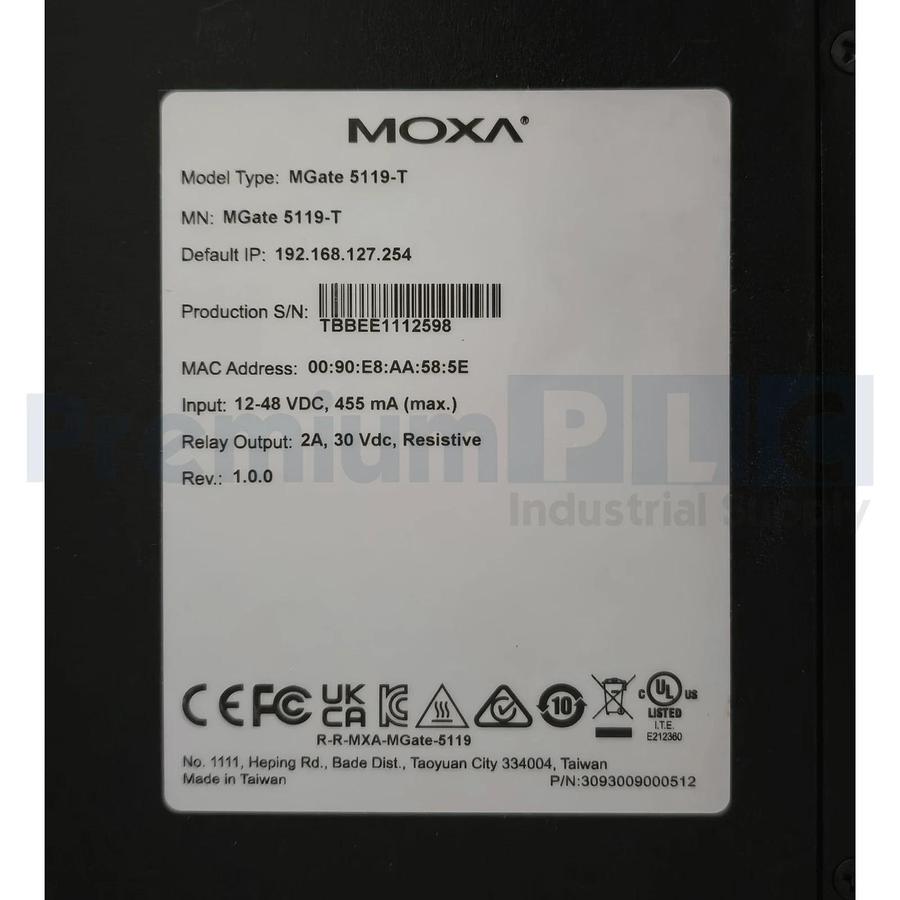 MOXA MGate 5119-T ; 1-port Modbus/IEC 101/IEC 104/DNP3-to-IEC 61850 GATEWAY NSMP