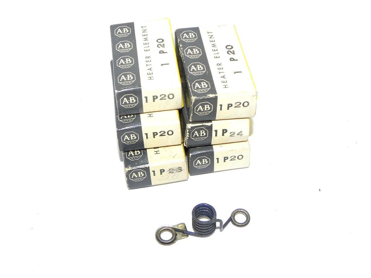 Used LOT OF 6 NIB ALLEN BRADLEY P20 HEATER ELEMENTS FOR OVERLOAD RELAY