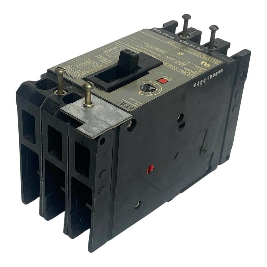 Used Siemens I-T-E ED63A050 Type ED-ETI Motor Circuit Interrupter 50A 3-Pole , USED