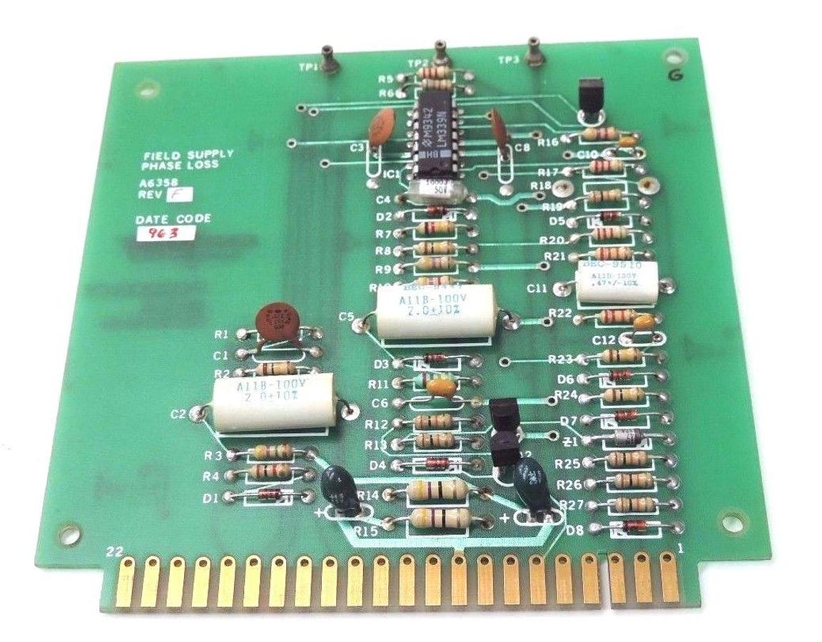 Used CONTRAVES A6358 FIELD SUPPLY BOARD REV. F, PC0808-01 REV. A