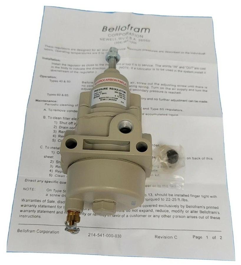 Used NIB MARSH BELLOFRAM 960-068-001 PRESSURE REGULATOR 960068001