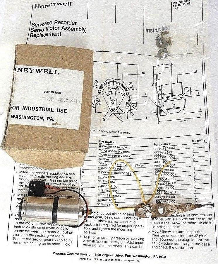 Used NIB HONEYWELL 30683612-502 MOTOR ASSEMBLY 9112 30683612502