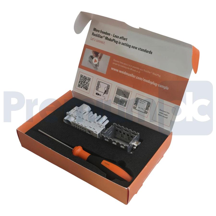 Used Weidmuller 2549960000 RockStar ModuPlug HDC Customer Sample Box Conn. Kit NSMP