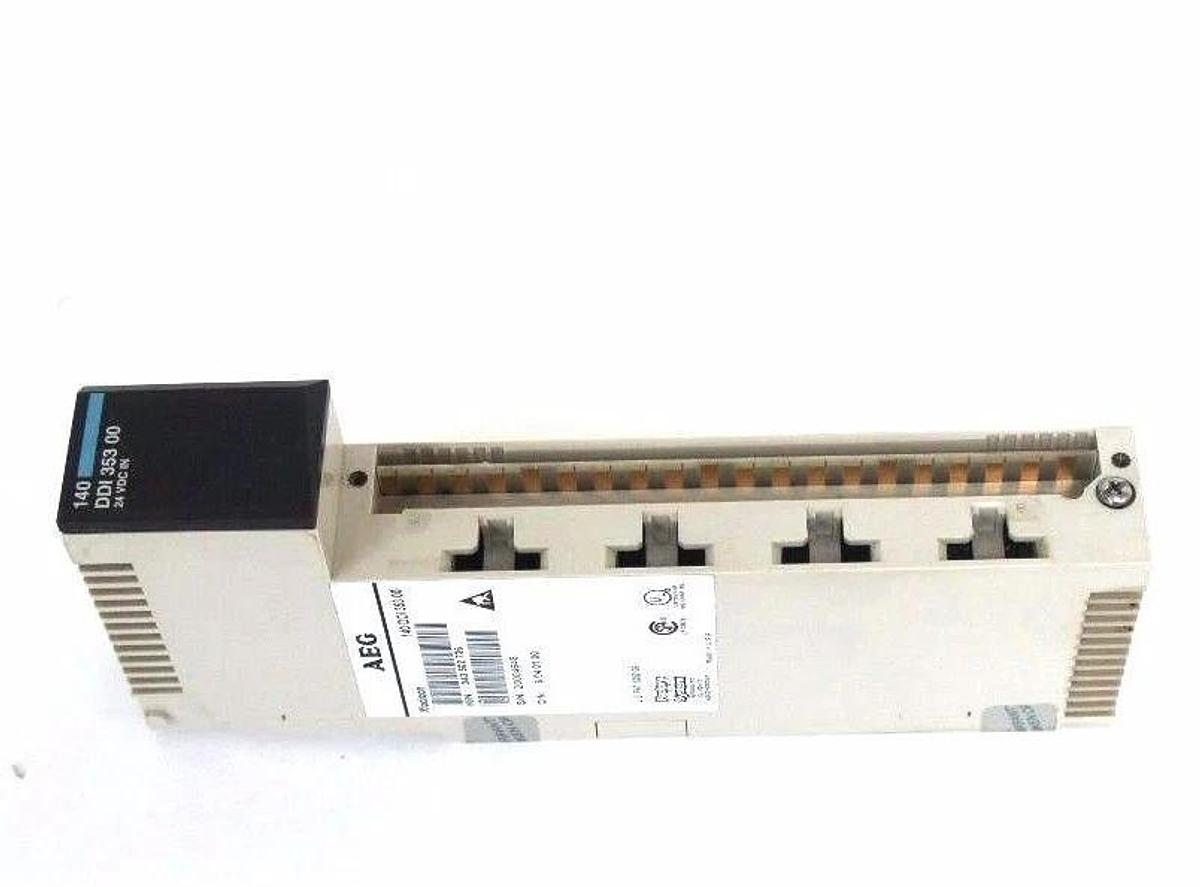 Used AEG MODICON 140-DDI-353-00 24V DC INPUT MODULE 043502736, 6040100, 140DDI35300