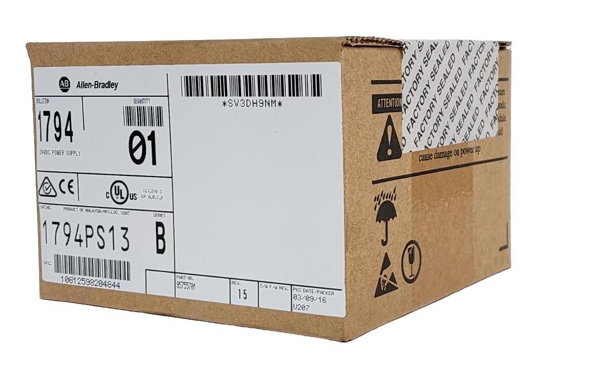 Used FACTORY SEALED ALLEN BRADLEY 1794PS13 SER. B POWER SUPPLY MODULE 1794-PS13