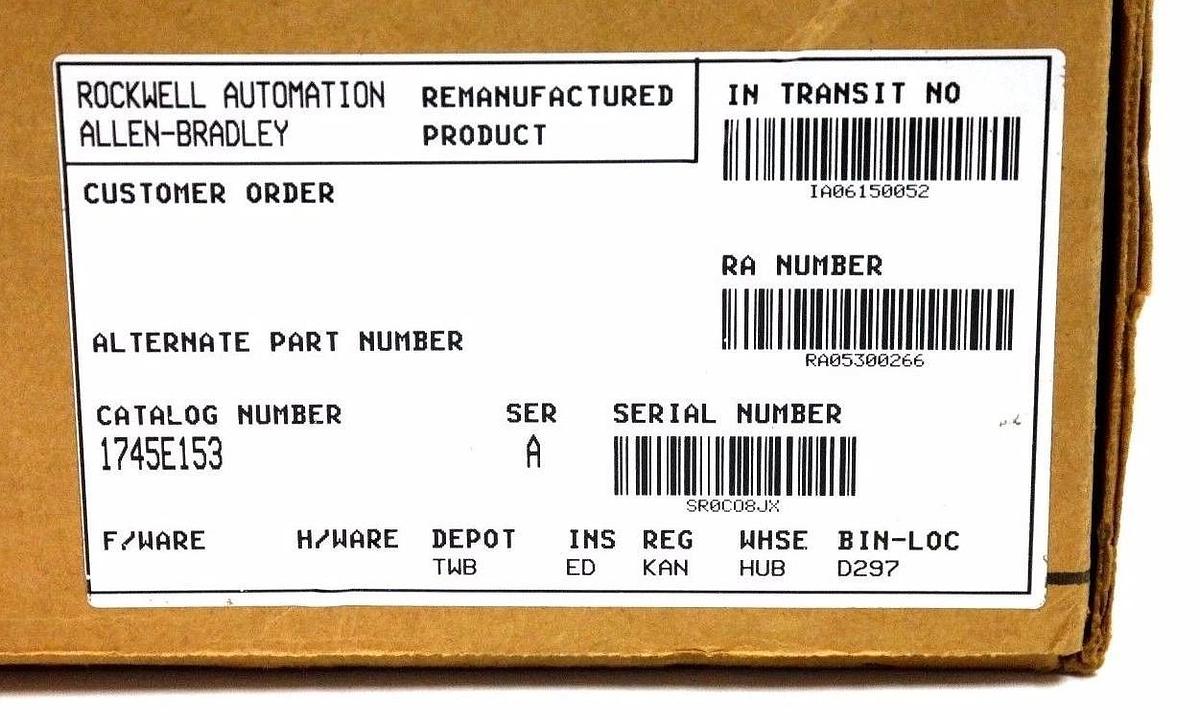 Refurbished REMANUFACTURED ALLEN BRADLEY 1745-E153 SER. A EXPANSION MODULE 10-30 V 1745E153