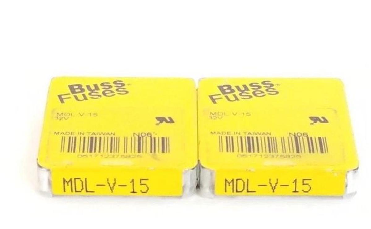 Used LOT OF 8 NEW COOPER BUSSMANN MDL-V-15 FUSES MDLV15