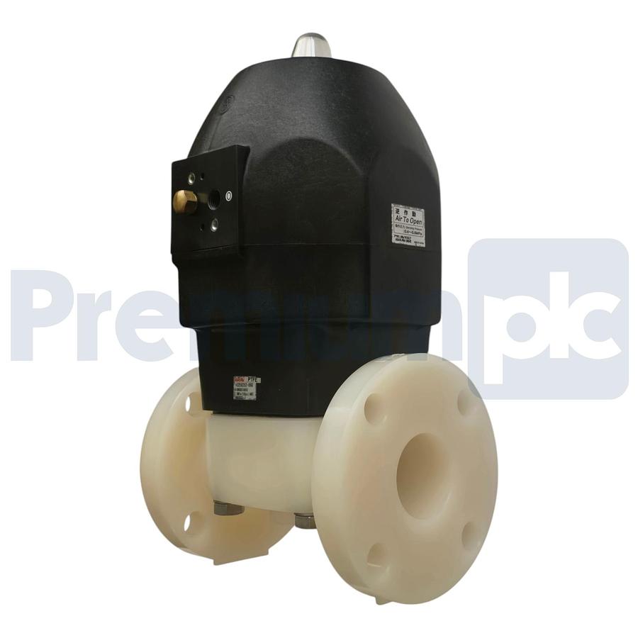Used Asahi AV Type 14 Pneumatic Actuated Diaphragm Valve PTFE 2" A14NGUEFA050 NSMP