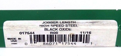 Used LOT OF 2 NEW PRECISION TWIST 017544 TYPE R08 11/16" TAPER LENGTH DRILL BITS