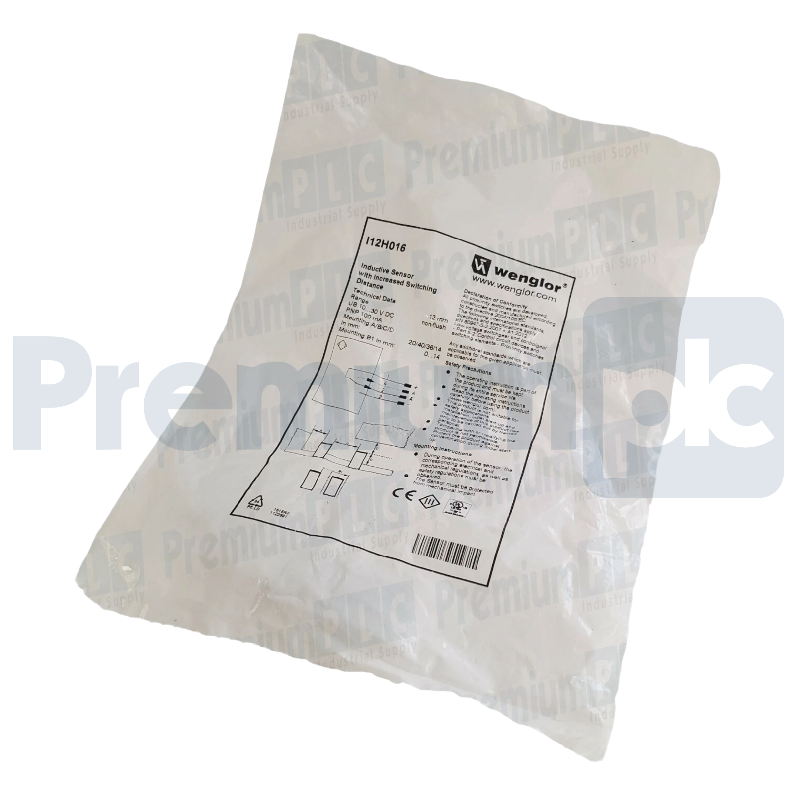 WENGLOR I12H016 Inductive Sensor with Increased Switching Distance 12mm 10-30VDC