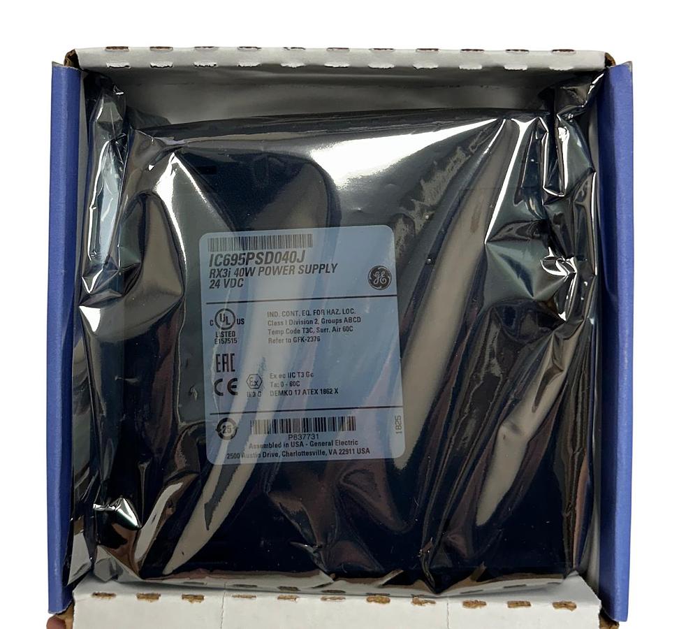 Used GE FANUC IC695PSD040J / IC695PSD040 RX3i POWER SUPPLY MODULE 40W 24VDC NSMP