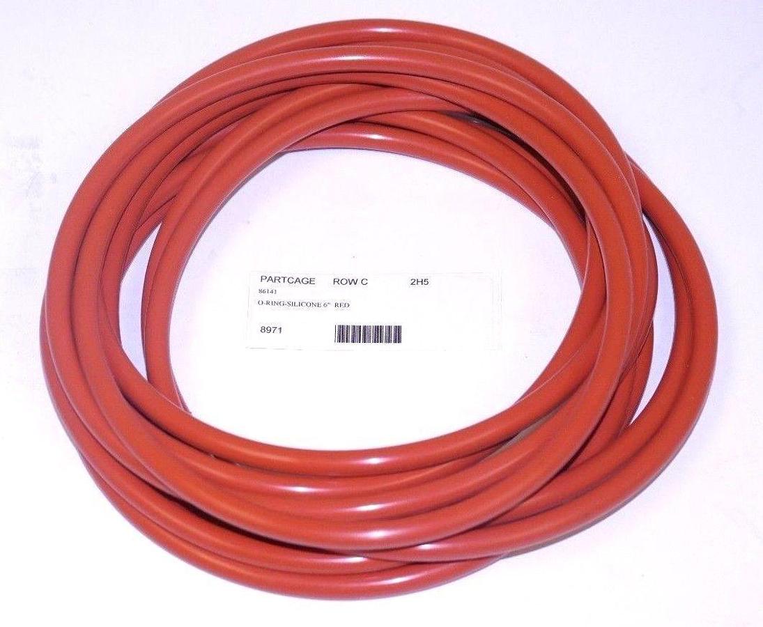 LOT OF 10 NEW 6" RED SILICONE O-RINGS 8971