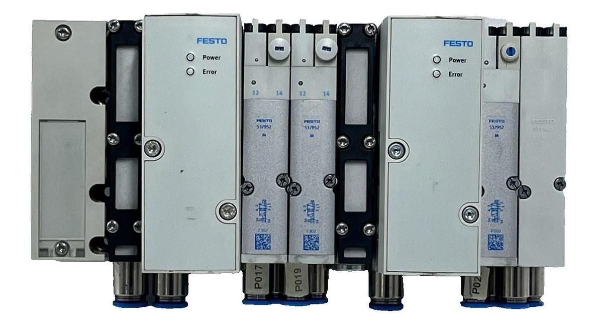 Used Festo MPA-S Valve Manifold | 2x VPPM-6TA Proportional Valves | 3x VMPA2 Solenoid