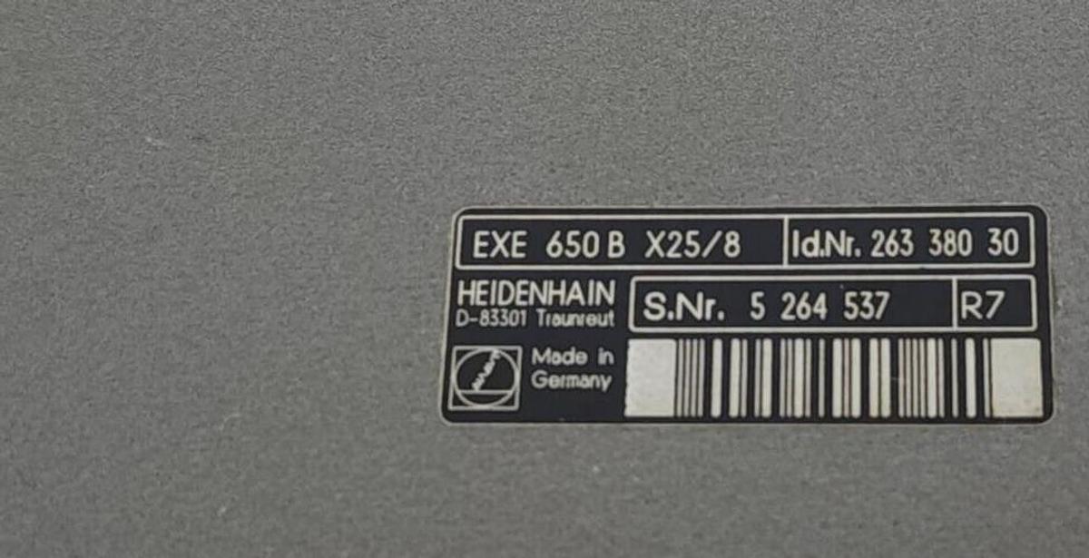 Used HEIDENHAIN EXE 650B X25/8 / EXE650BX258 INTERPULATION BOX 263-380-30 / 26338030