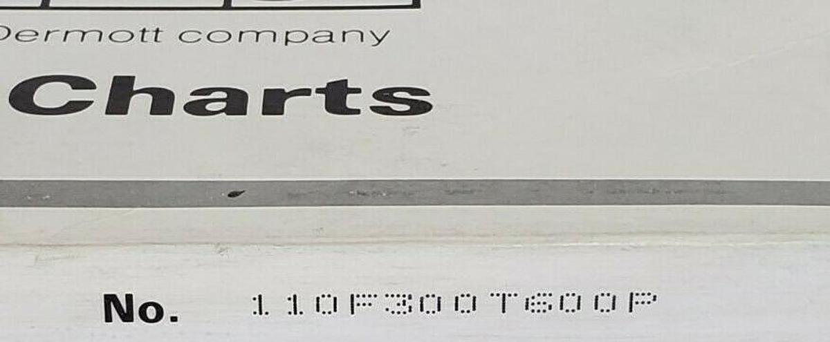 NEW BOX OF 100 BAILEY 00039526 CHART PAPER 11-1/8IN BAILEY 110F300T600P