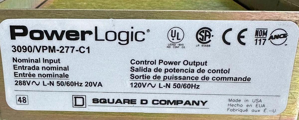 Used SQUARE D 3090/VPM-277-C1 / 3090VPM277C1 PowerLogic VOLTAGE/POWER MODULE 50/60Hz