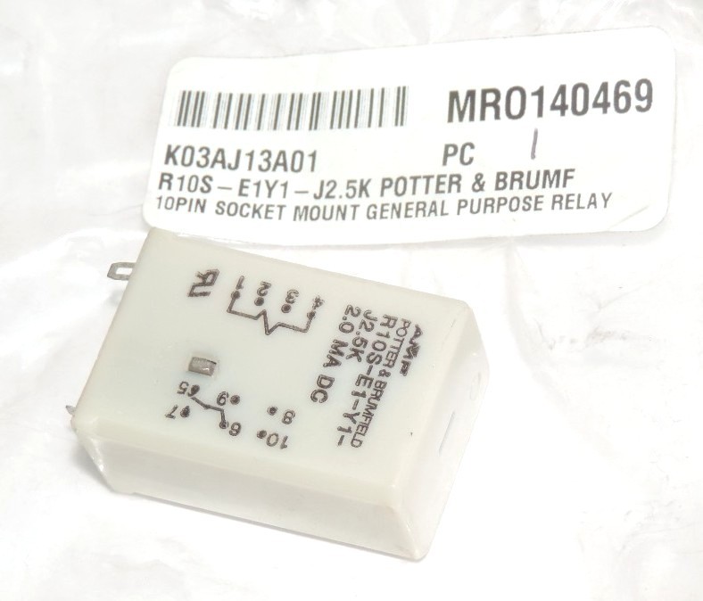 Used AMP POTTER & BRUMFIELD R10S-E1-Y1-J2.5K RELAY R10SE1Y1J25K 2.0 MA DC