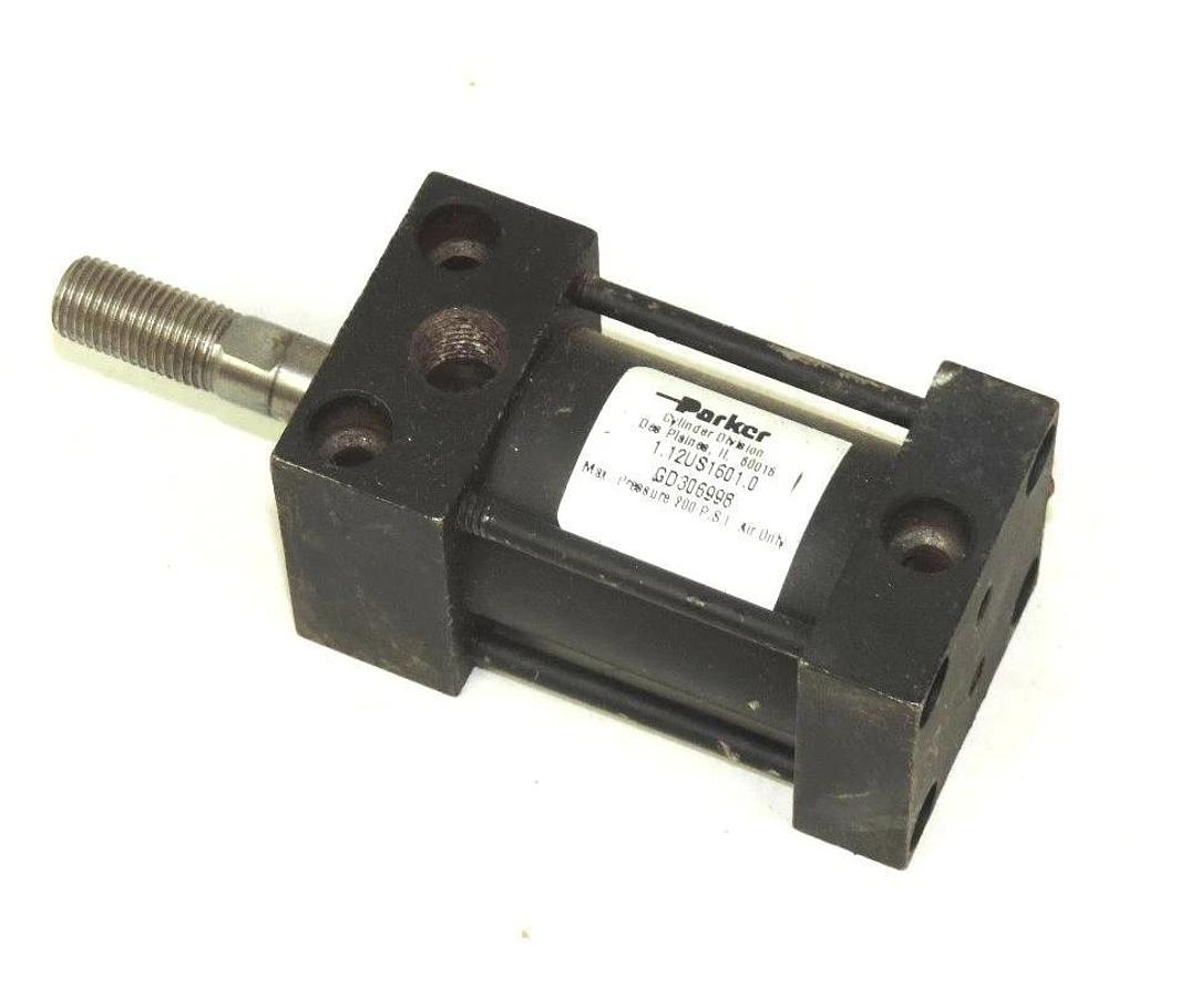 Used PARKER 1.00USU1601.0 PNEUMATIC CYLINDER GD306998 200PSI