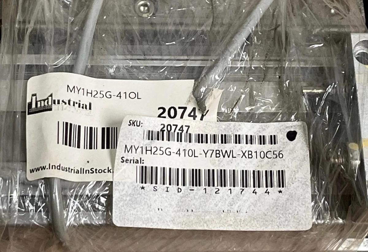 Used SMC MY1H25G-410L-Y7BWL-XB10C56 Precision Rodless Linear Actuator | 410mm Stroke