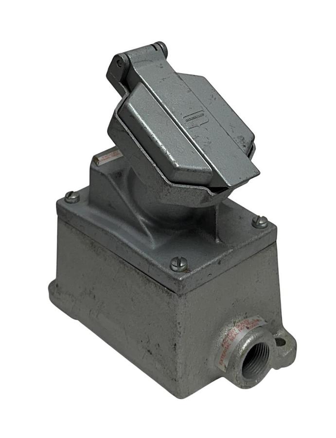Used CROUSE-HINDS CPS152-211 / CPS152211 ARKTITE RECEPTACLE ASSEMBLY 20A 1HP 3P USNP