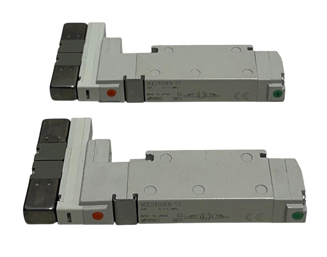 2 SMC VQC2400KN-51 / VQC2400KN51 DOUBLE SOLENOID VQC VALVES PLUG-IN NSNP