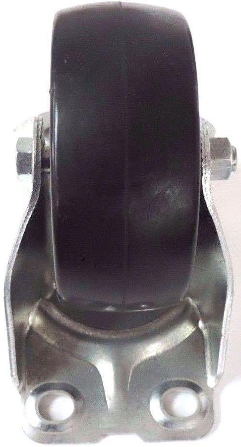 Used SET OF (3) NEW 1UKR7 RIGID PLATE CASTER WHEELS, 200 Lb, 4 In DIA. 1-5/8 In WIDE