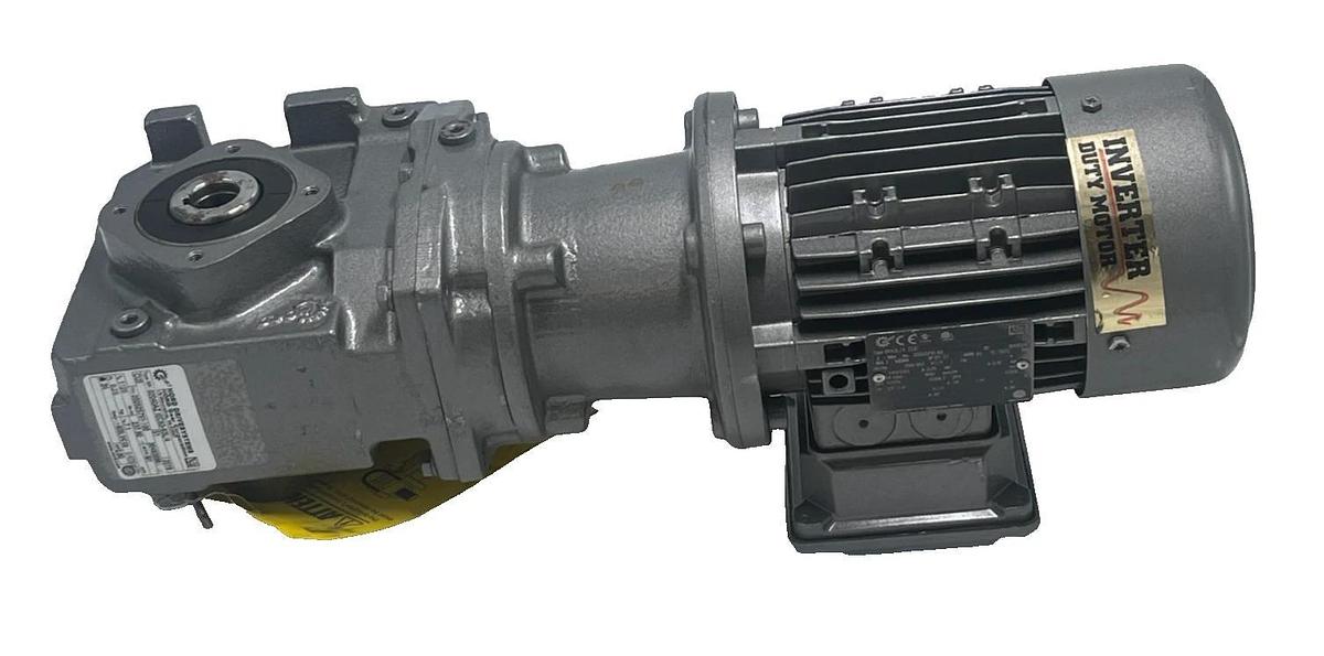 NORD SK63L/4 CUS Inverter Duty Motor w/ SK02040AZ-IEC63 Gearbox 0.25HP 3-Phase