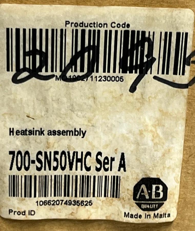 ALLEN BRADLEY 700-SN50VHC Heat Sink Assembly | Series A | W/ Screws